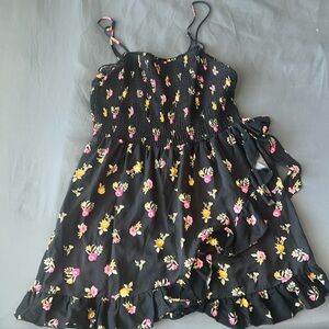 Black floral dress